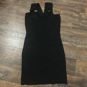 NWOT Express Black stretchy "bandage" dress size L